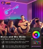 10m IC RGB LED Neon Rope Light Strip - Waterproof & App Control - Image 3
